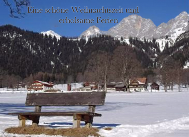 Weihnachtsbild für den Brief